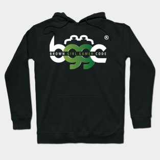 Brown Girl Gamer Code Horizontal Logo - Dark Mode Hoodie